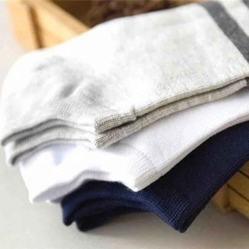 Tất nam cổ thấp dệt vân chéo