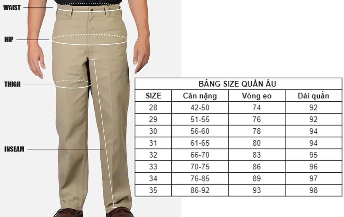 Quần tây basic ống đứng